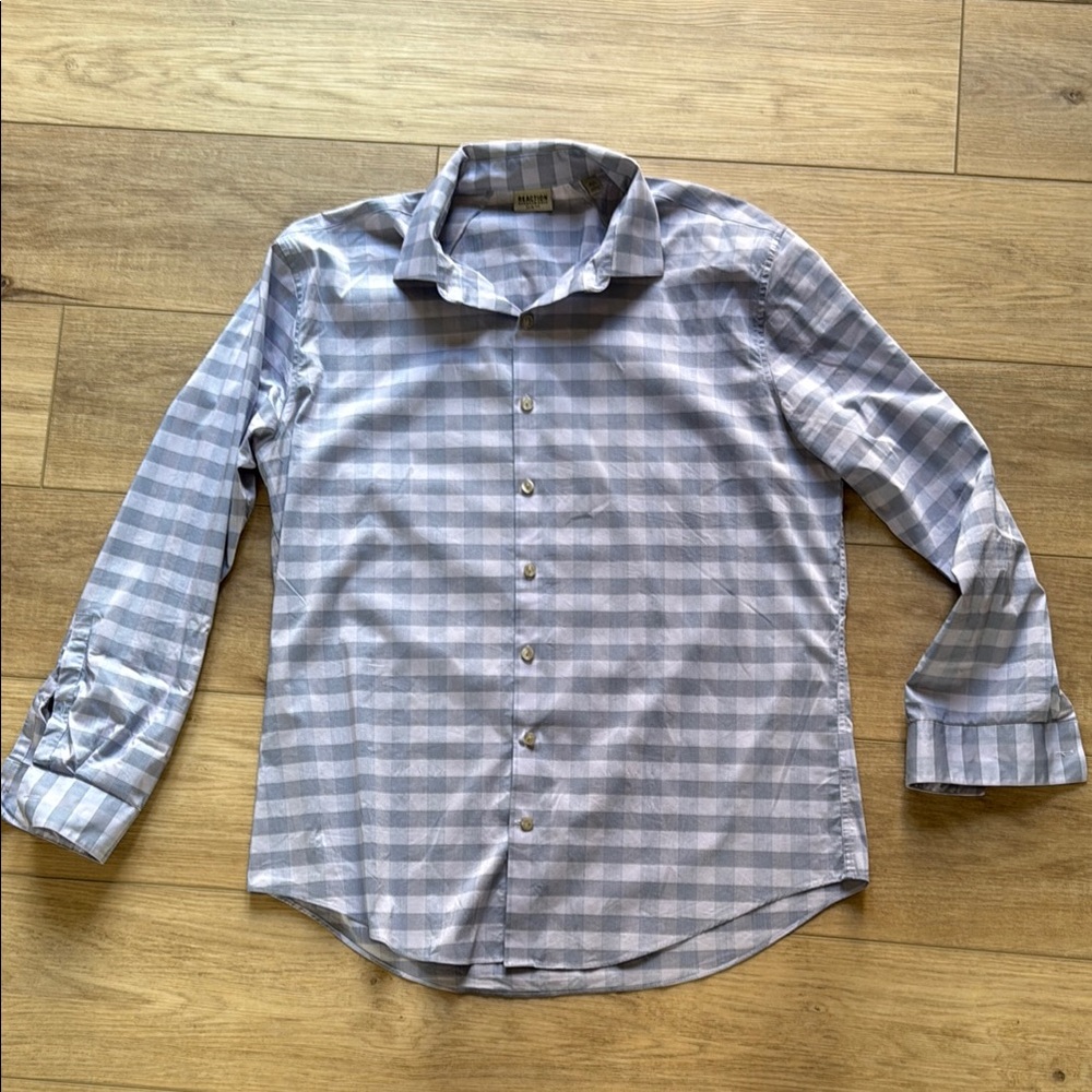Kenneth Cole Reaction Men's Blue Checkered Shirt
